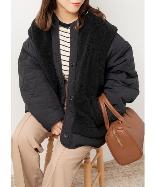 「Amourire」 ブルゾン フリー アイボリー レディース_画像2