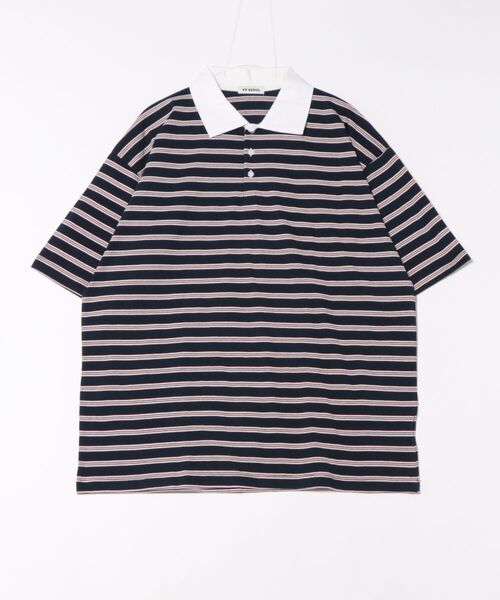 状態良好◎ ポロラルフローレン マルチボーダー ビッグロゴ ラガーシャツ 3XB Ralph Laurenマルチボーダーラガーシャツsize L○240527k2-m-plsh