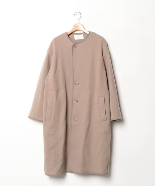 MACPHEE（マカフィー） ノーカラーコート 36 ベージュ レディース