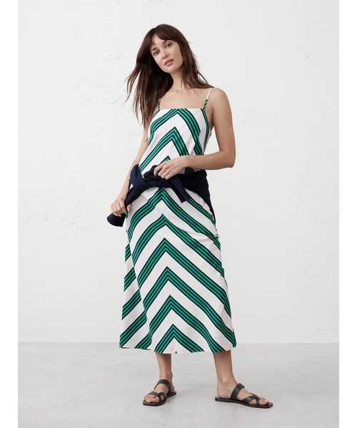 Banana Republic ☆ リネン ブレンド ストラップ ミディ ドレス BANANA REPUBLIC ワンピース FACTORY STORE リネンブレンド