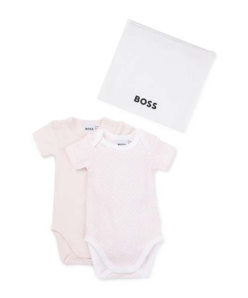 BOSS（HUGO BOSS） 出産祝い ベビー ボディスーツ2枚セット ストレッチ 