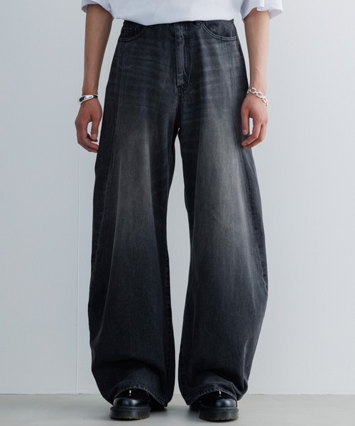 SINSS ジーンズ Baggy silhouette curve denim / バギー