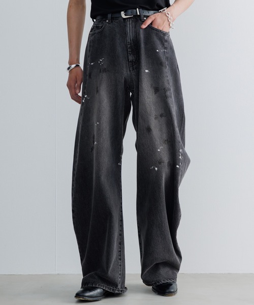 SINSS ワイドパンツ ジーンズ Baggy silhouette curve denim / バギー