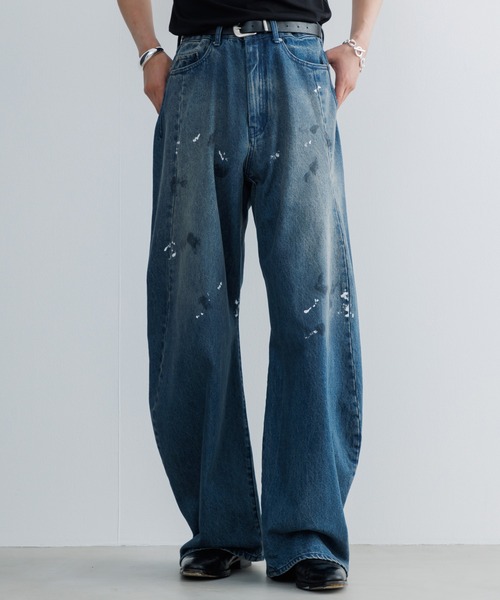 【boohoo】バギーリジッドクロスアップリケジーンズ 94バギー【自宅で試着、返品送料無料】(24 中濃色): ボトムス