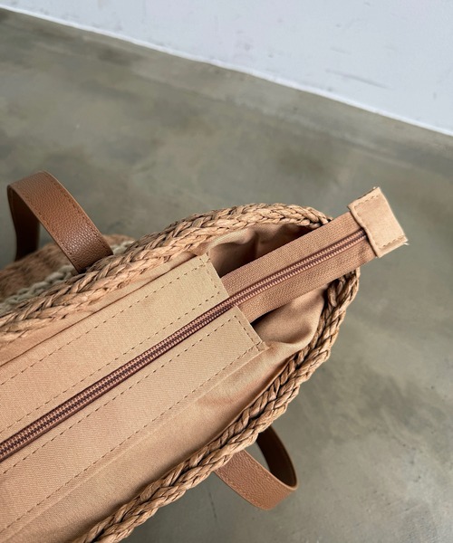 Lunea かごバッグ カゴバッグ クロスステッチサマートートバッグ