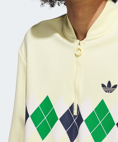 【破格】新品　adidas アーガイル　HZ スウェット　ハーフジップ　L アディダス 【オリジナルスゴルフ】アーガイル HZ スウエット