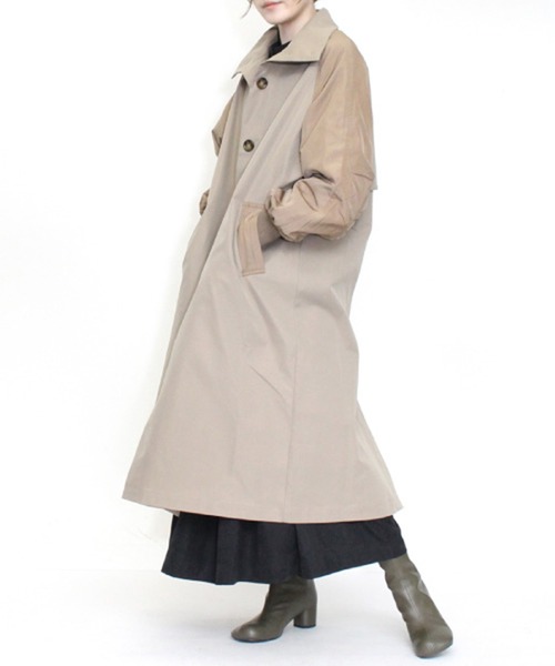 「STYLEBLOCK」 ステンカラーコート M ブラック レディース_画像5