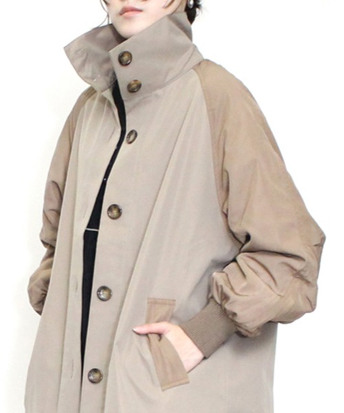 「STYLEBLOCK」 ステンカラーコート M ブラック レディース_画像7