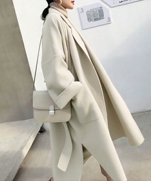 「COCOMOMO」 チェスターコート FREE オレンジ レディース_画像2