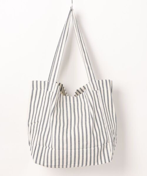 VIBGYOR トートバッグ Mignonjour/大容量ストライプトートバッグ M2736