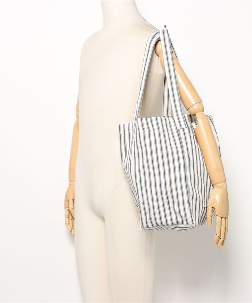 VIBGYOR トートバッグ Mignonjour/大容量ストライプトートバッグ M2736