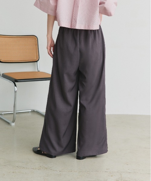 ad thie（アドティエ） スラックス パンツ フロントタック イージー