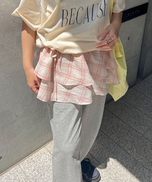 PILIT スカート チェックフリルラップベルト : ZOZOTOWN Yahoo!店