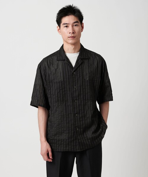 LENO オープンカラーシャツ green label relaxing シャツ ドビー レノ オープンカラーシャツ