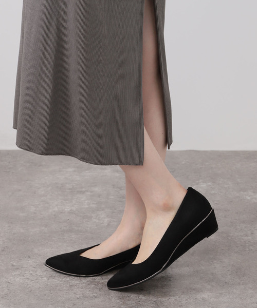 LE TALON パンプス 3.5cmメタルラインウェッジ : ZOZOTOWN Yahoo