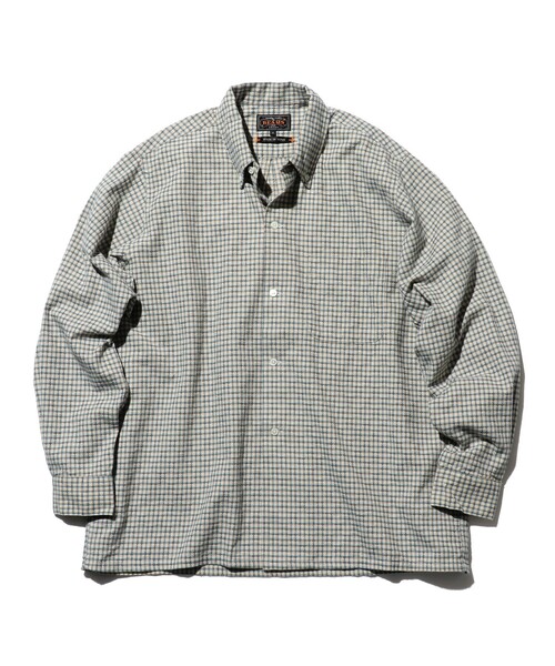 BEAMS+（ビームスプラス） シャツ ドビー チェック オープンカラー