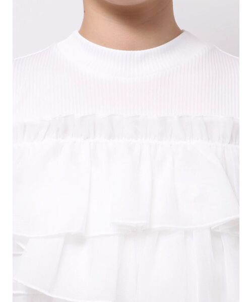 tシャツ 2WAYスリーブコンパクトフリルトップス レディース dazzlin tシャツ 2WAYスリーブコンパクトフリルトップス