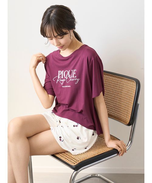 gelato pique パジャマ ルームウェア 「接触冷感」ルージュ
