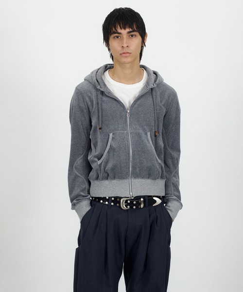 NVRFRGT（ネヴァーフォーゲット） パーカー VELOUR ZIP UP HOODIE