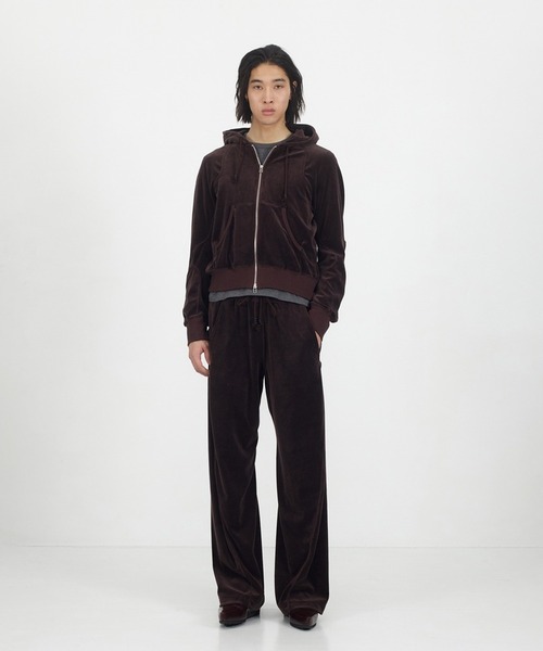 NVRFRGT（ネヴァーフォーゲット） パーカー VELOUR ZIP UP HOODIE