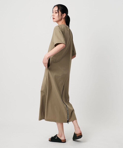 本日限定 BEAUTY&YOUTH THOUSAND MILE ワンピース 別注】＜THOUSAND MILE＞ハーフスリーブワンピース UVカット/は