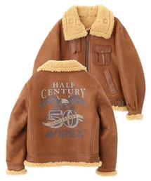 美品❗️ AVIREX フェイクムートンジャケット　ジャケット　s AVIREX（アヴィレックス） ムートンジャケット ムートンコート 「50th