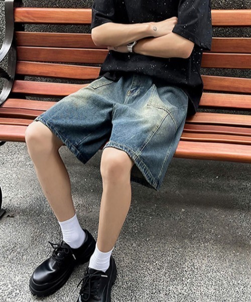 「MGV」 デニムハーフパンツ MEDIUM ブラック メンズ