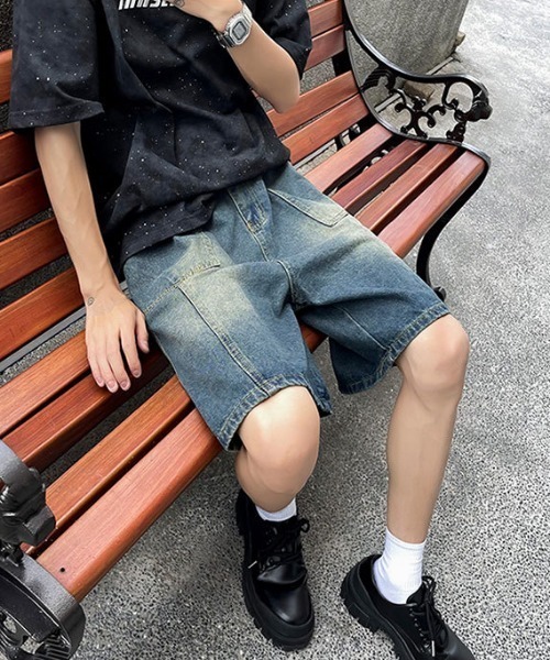 「MGV」 デニムハーフパンツ MEDIUM ブラック メンズ