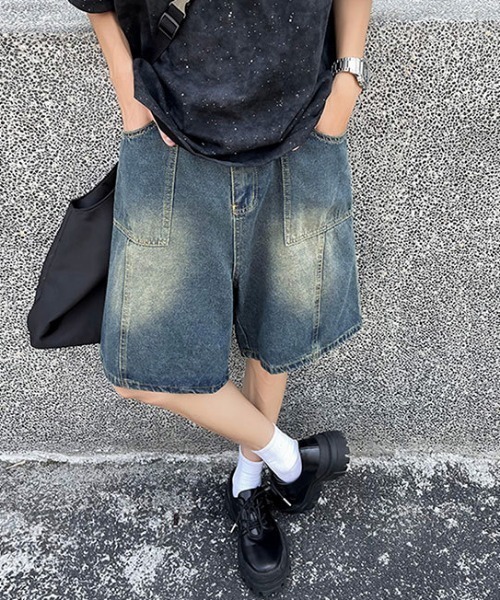 「MGV」 デニムハーフパンツ MEDIUM ブラック メンズ