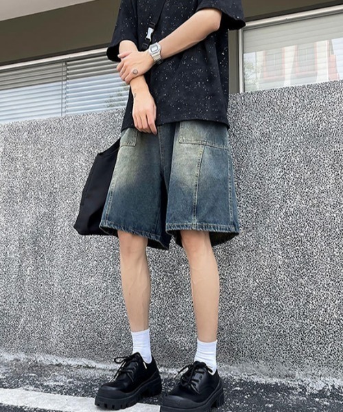 「MGV」 デニムハーフパンツ MEDIUM ブラック メンズ