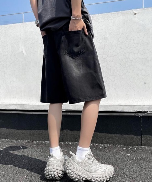 「MGV」 デニムハーフパンツ MEDIUM ブラック メンズ