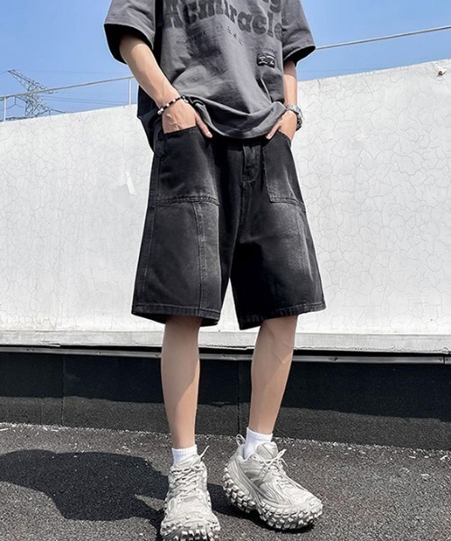 「MGV」 デニムハーフパンツ MEDIUM ブラック メンズ