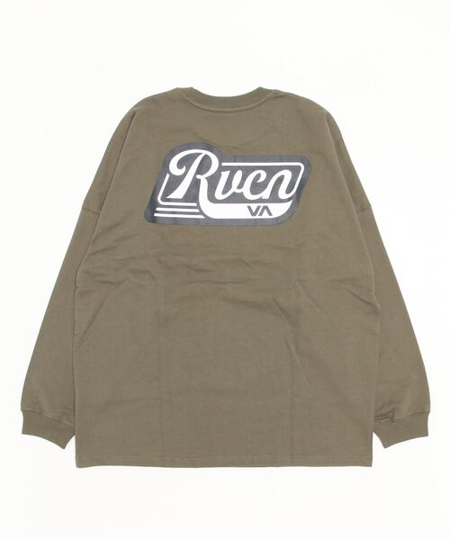 「RVCA」 長袖Tシャツ M カーキ メンズ