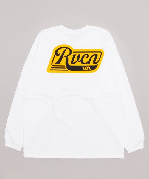 「RVCA」 長袖Tシャツ M カーキ メンズ