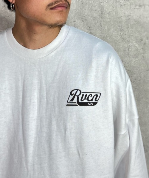「RVCA」 長袖Tシャツ M カーキ メンズ