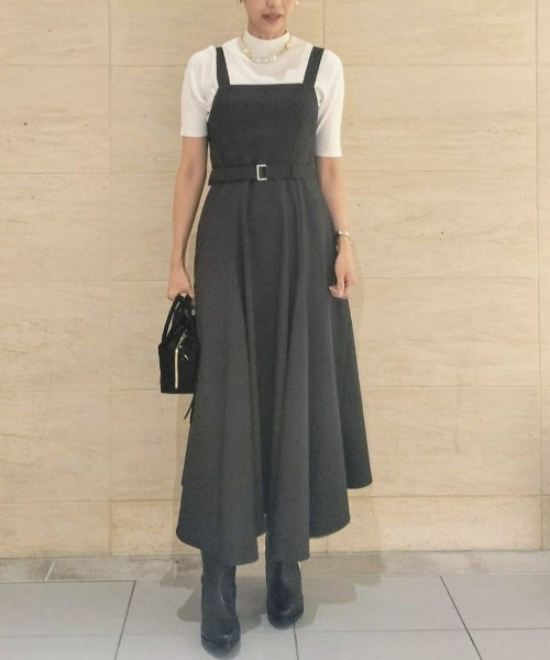 allureville（アルアバイル） ジャンパースカート イレギュラーヘム