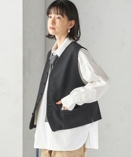 oblada オブラダ　cinch シンチ　ジャーミンベスト　ニットベスト Oblada(オブラダ)｜JERMYN ニットベスト/レッド の通販｜ELLESHOP