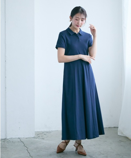 「Petitjo」 半袖ワンピース - ネイビー レディース_画像8