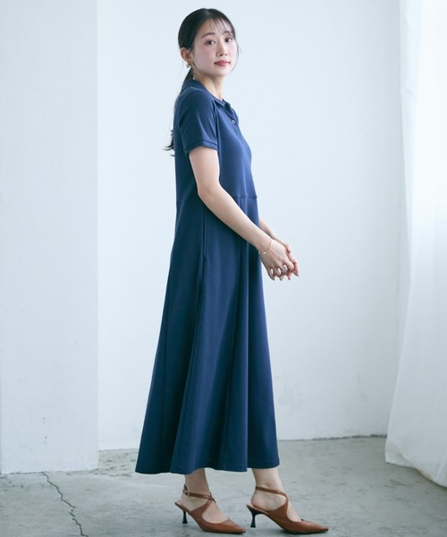 「Petitjo」 半袖ワンピース - ネイビー レディース_画像9