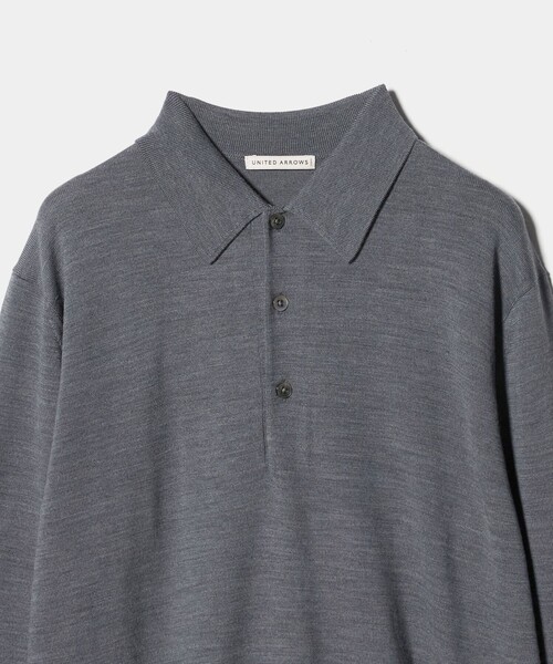 ユナイテッドアローズ ＊ ポロニット UNITED ARROWS（ユナイテッドアローズ） ポロシャツ ウール ハイゲージ