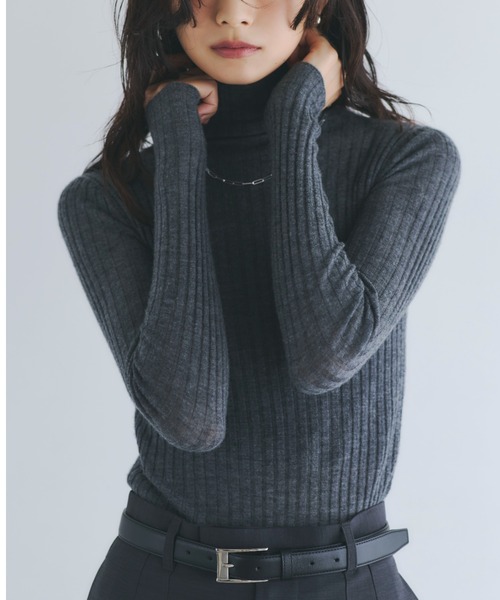 anuans（アニュアンス） ニット セーター カシミヤ100シアー