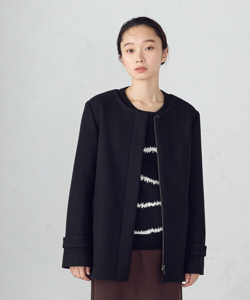 COMME CA ISM（コムサイズム） コート アウター 2WAYフーデッド