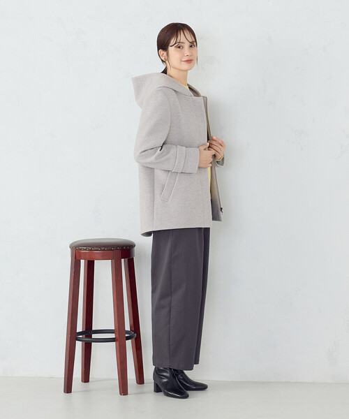 COMME CA ISM（コムサイズム） コート アウター 2WAYフーデッド