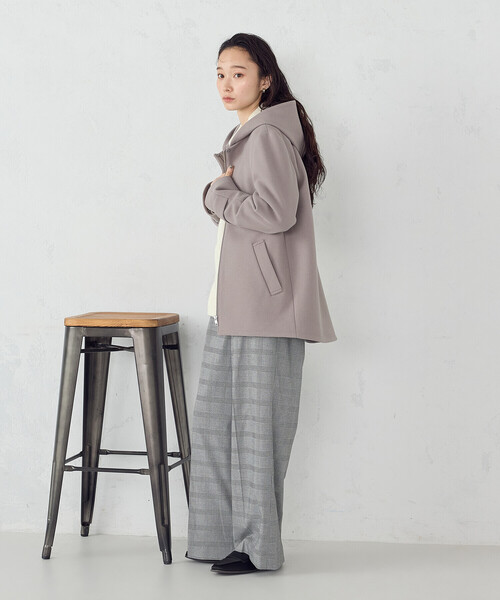 COMME CA ISM（コムサイズム） コート アウター 2WAYフーデッド