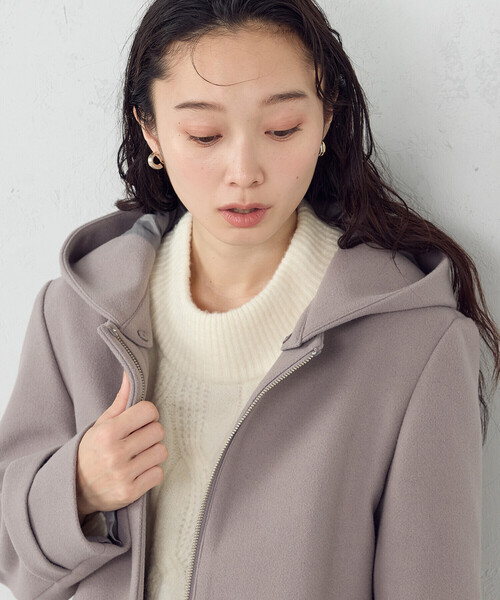 COMME CA ISM（コムサイズム） コート アウター 2WAYフーデッド