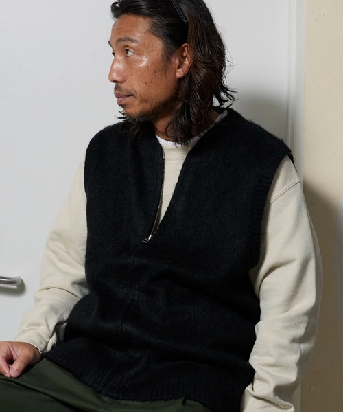 TOWNCRAFT（タウンクラフト） ベスト ジレ SOLID SHAGGY ZIP VEST