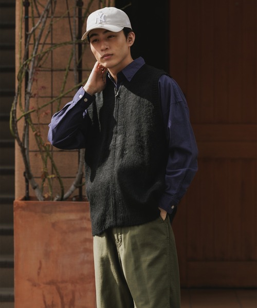 TOWNCRAFT（タウンクラフト） ベスト ジレ SOLID SHAGGY ZIP VEST