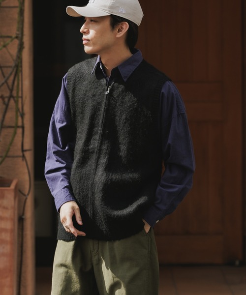 TOWNCRAFT（タウンクラフト） ベスト ジレ SOLID SHAGGY ZIP VEST