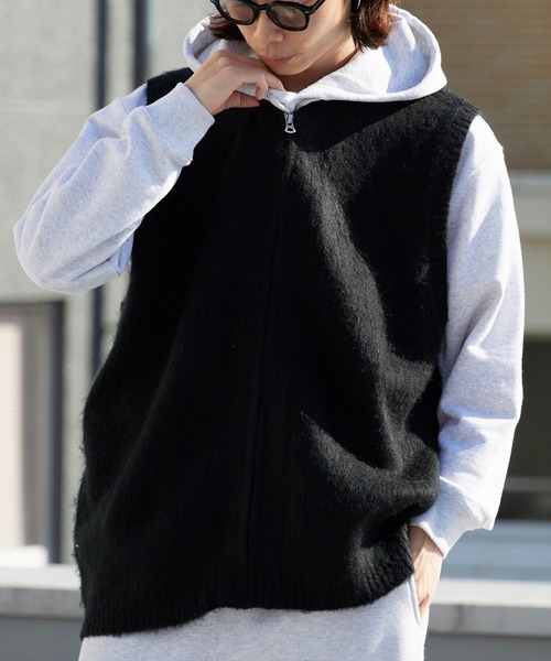TOWNCRAFT（タウンクラフト） ベスト ジレ SOLID SHAGGY ZIP VEST