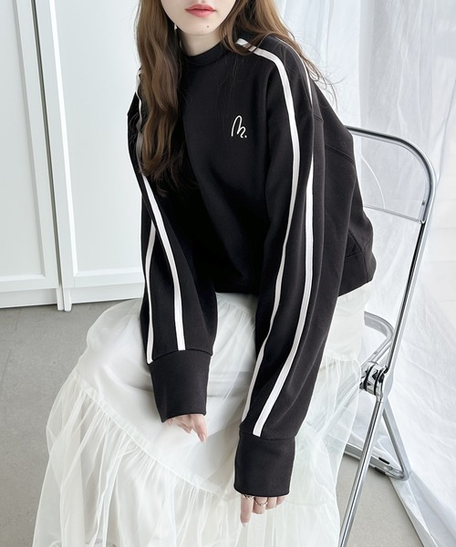 「mily bilet」 スウェットカットソー MEDIUM ブラック レディース_画像4